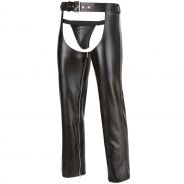 Svenjoyment Faux Leather Chaps with G-String
