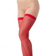 Amorable by Rimba Hold-Up Fishnet Stockings Red