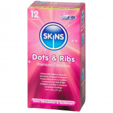 Skins Dots & Ribs Kondomer 12 stk Pack 1