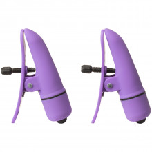 Nipplettes Nipple Clamps with Vibrator Purple  1