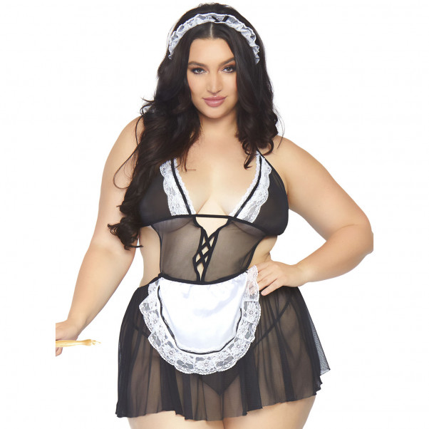 Leg Avenue French Maid Kostume Plus Size  1