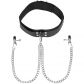 Spartacus Collar with Nipple Clamps Black